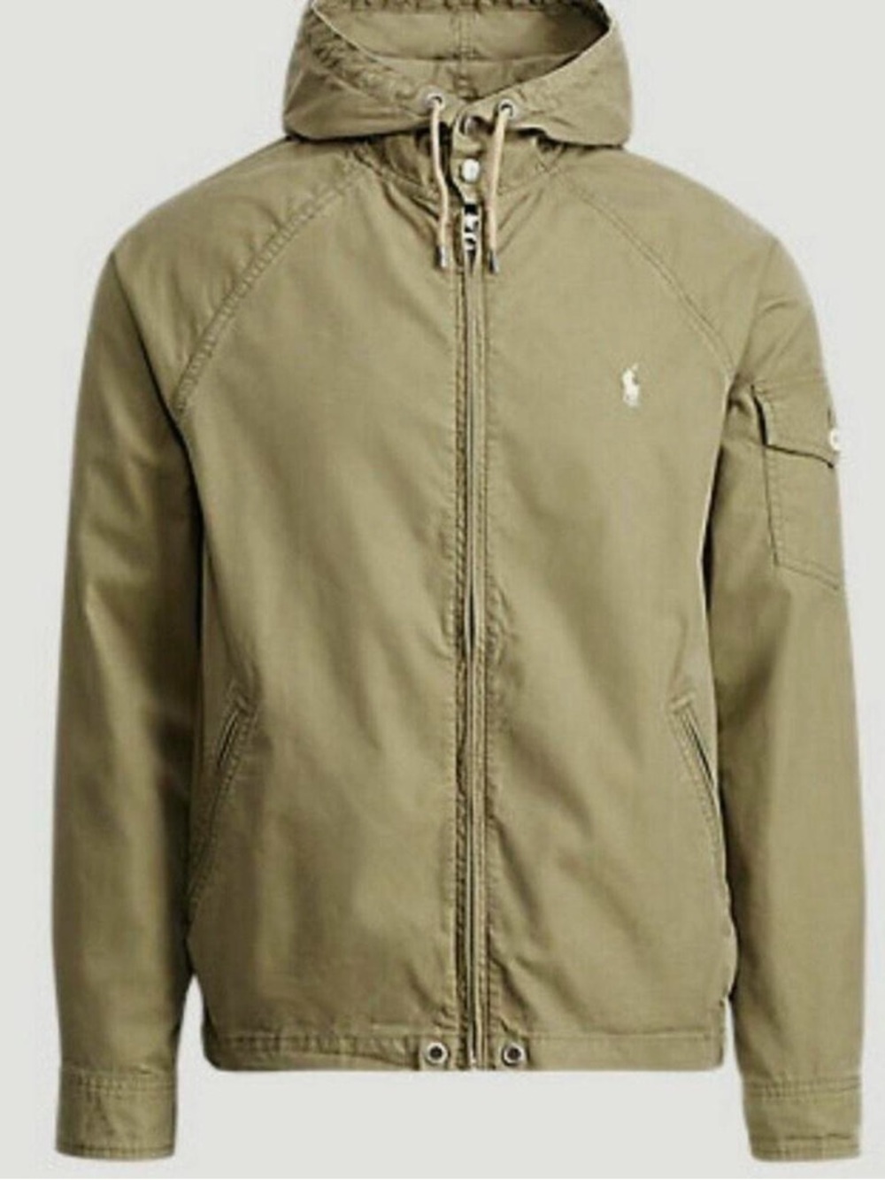 Polo Ralph Lauren Olive Utility Hooded Zip Jacket-Size M